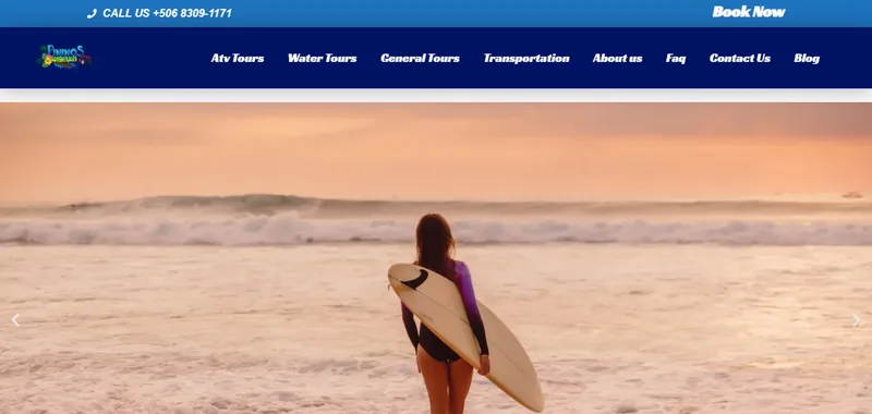 Pininos Adventures website